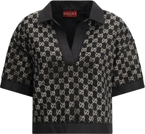 Topuri Wool lamé tweed Top