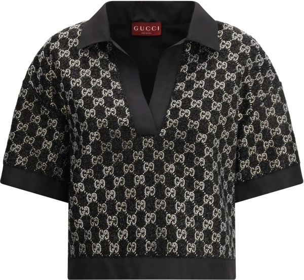 Topuri Wool lamé tweed Top