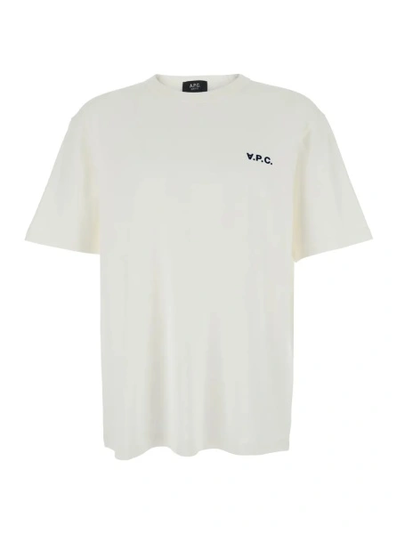 Tricou A.P.C. alb din bumbac