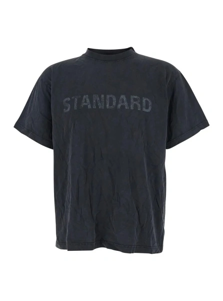 Tricou Balenciaga negru din bumbac