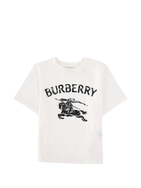 Tricou Burberry alb din bumbac si elastan