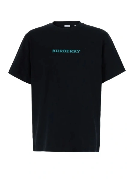 Tricou Burberry negru din bumbac 'RYAN'