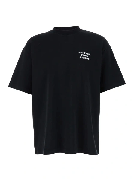 Tricou DRÔLE DE MONSIEUR negru din bumbac