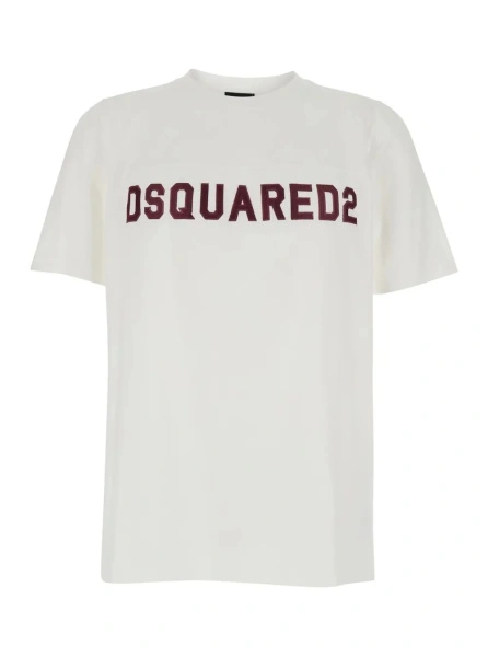 Tricou DSQUARED2 alb din bumbac