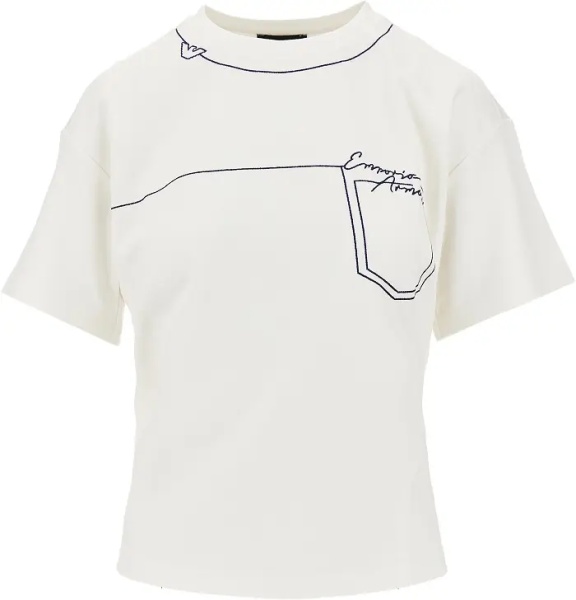 Tricou Embroidered interlock jersey T-shirt