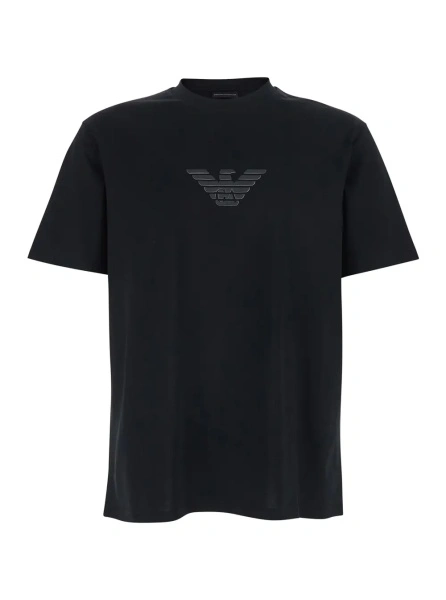 Tricou Emporio Armani negru din bumbac