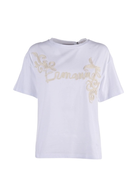Tricou Ermanno Scervino alb din bumbac