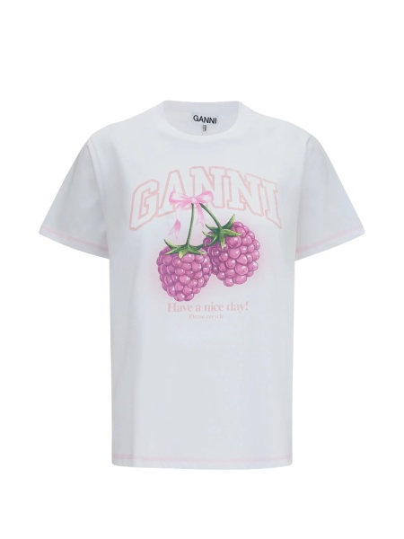 Tricou Ganni alb