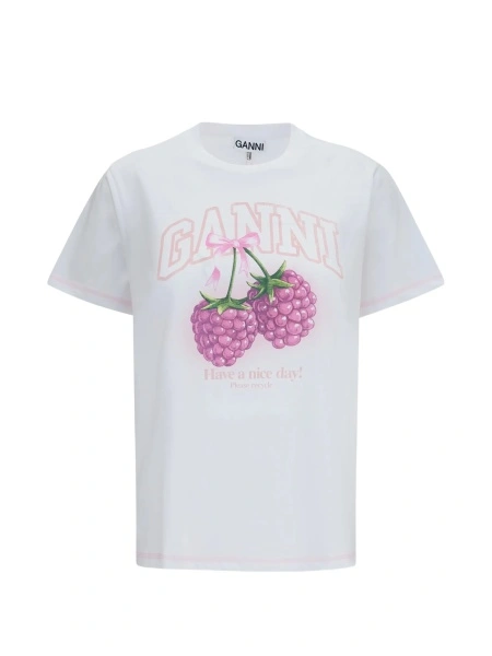 Tricou Ganni alb