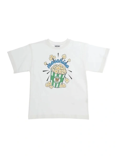 Tricou MoschinoS alb din bumbac