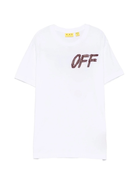 Tricou Off-White alb din bumbac
