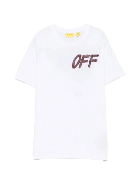 Tricou Off-White alb din bumbac