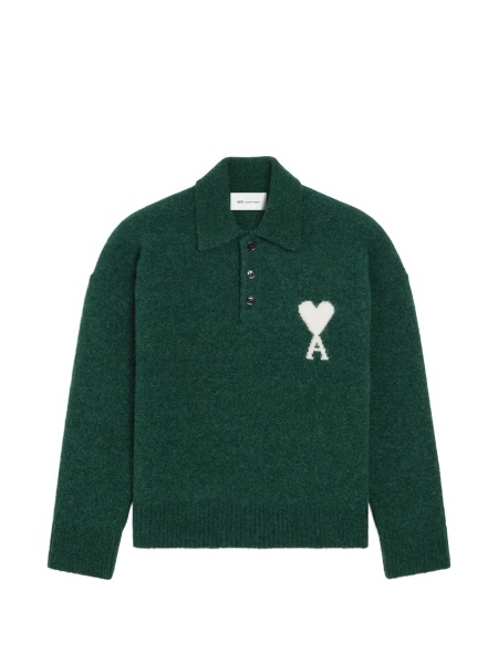 Tricou Polo AMI Paris ami de coeur verde
