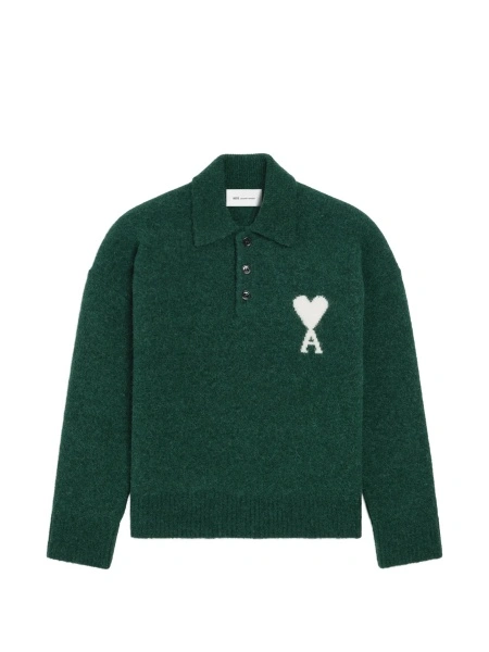 Tricou Polo AMI Paris ami de coeur verde