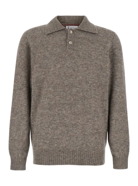 Tricou polo Brunello Cucinelli maro