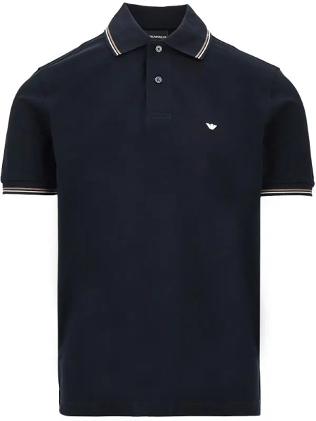 Tricou Polo Eagle embroidery stretch piquet polo shirt