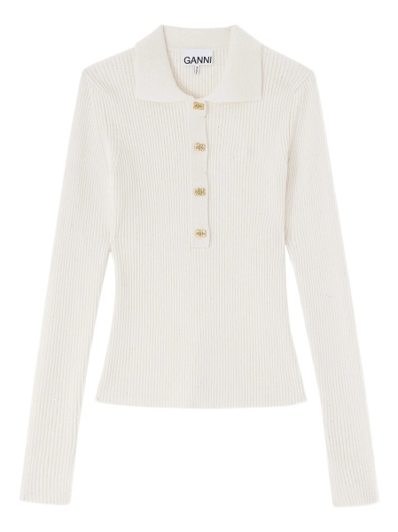 Tricou Polo Ganni neutru