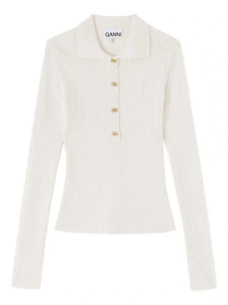 Tricou Polo Ganni neutru