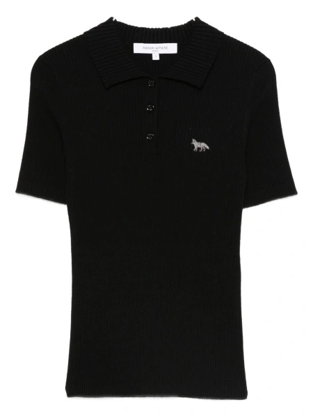 Tricou Polo MAISON KITSUNÉ negru