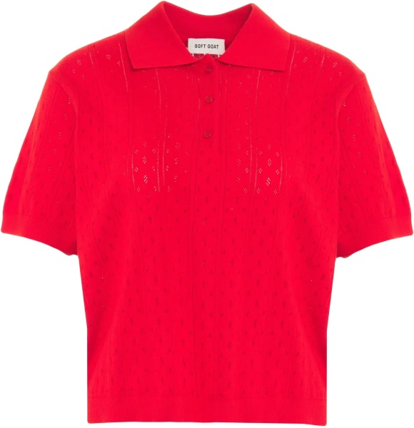 Tricou Polo Pointelle knit polo shirt