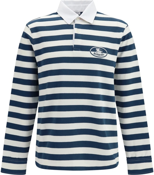 Tricou Polo Striped long-sleeve cotton Polo