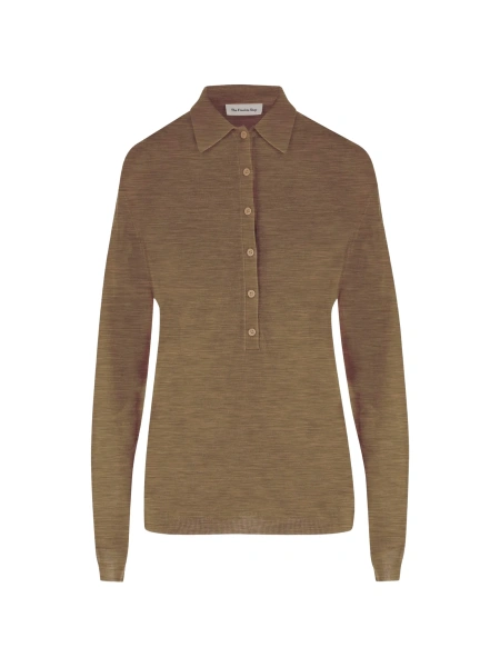 Tricou Polo The Frankie Shop maro