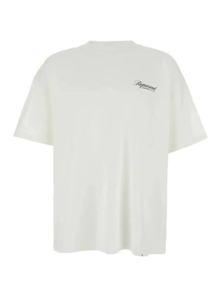 Tricou REPRESENT alb din bumbac 'Owners Club'
