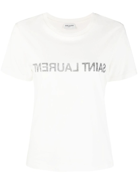 Tricou Saint Laurent alb din bumbac