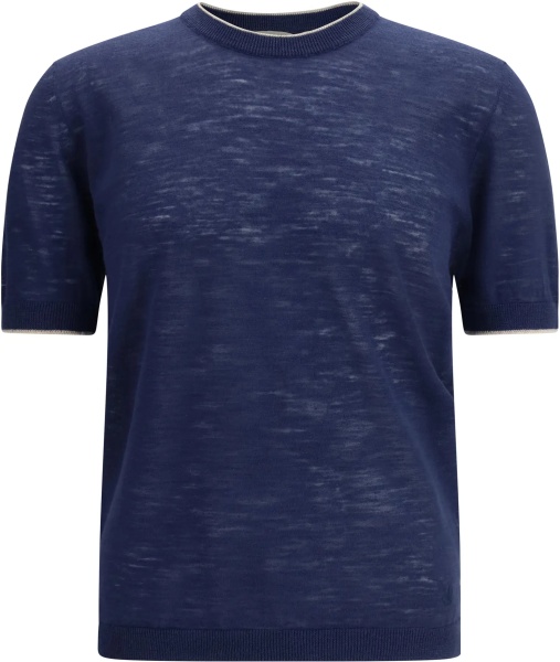 Tricou Short-sleeved linen blend Shirt