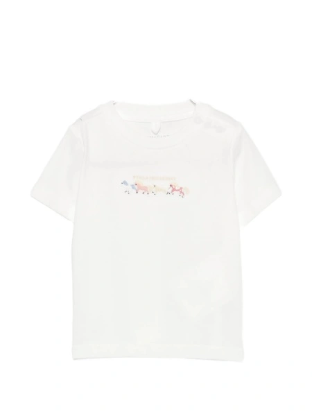 Tricou Stella McCartney alb din bumbac