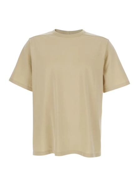 Tricou T-Shirt 'Brad' Beige with Crew Neck and Short Sleeves in Cotton for Men