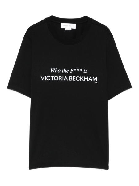 Tricou Victoria Beckham negru din bumbac organic