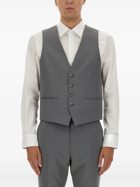 Vesta Hugo Boss gri din lana