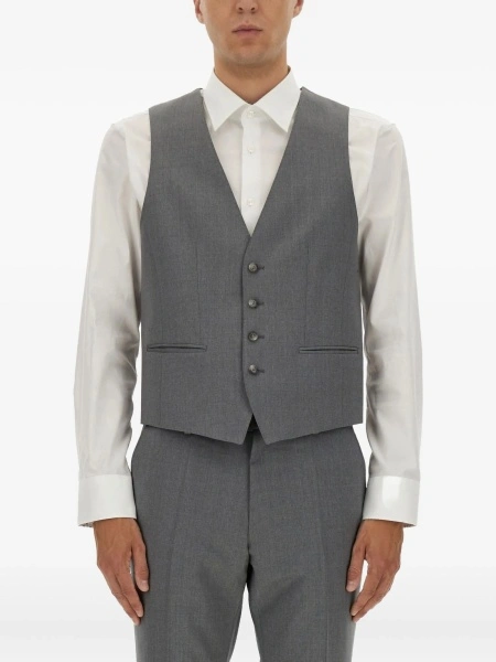 Vesta Hugo Boss gri din lana