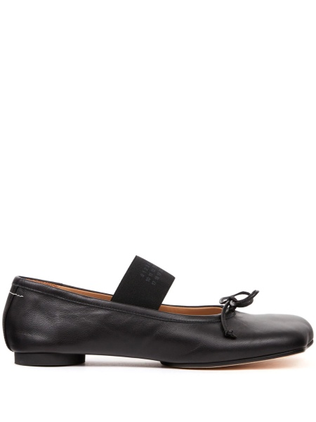 Balerini MM6 Maison Margiela negri din piele si bumbac