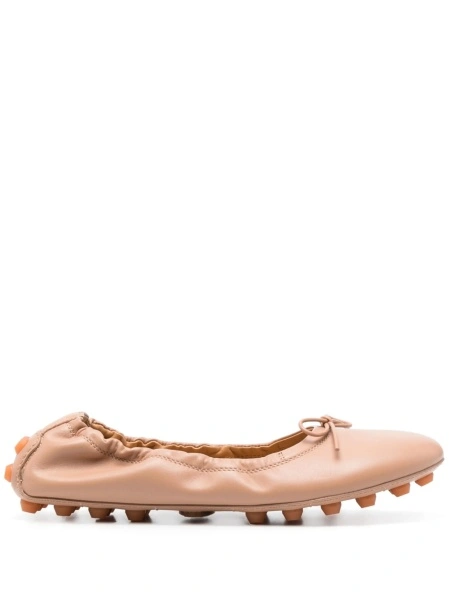 Balerini TOD'S roz din piele