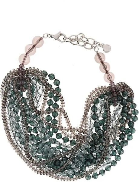Bijuterii Faceted beads multi-strand necklace