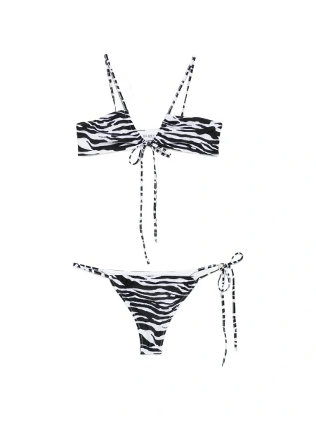Bikini THE ATTICO albi din elastan si polyester
