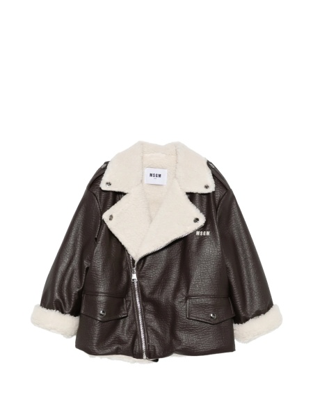 Blana MSGM maro din poliuretan si polyester