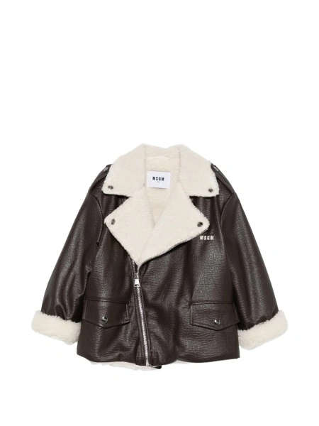 Blana MSGM maro din poliuretan si polyester