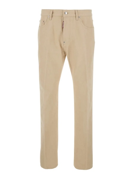 Blugi '642' Beige Jeans with Logo Patch on the Back in Denim for Men