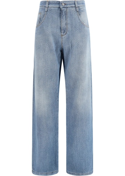 Blugi Baggy Jeans in pure cotton with resca pattern