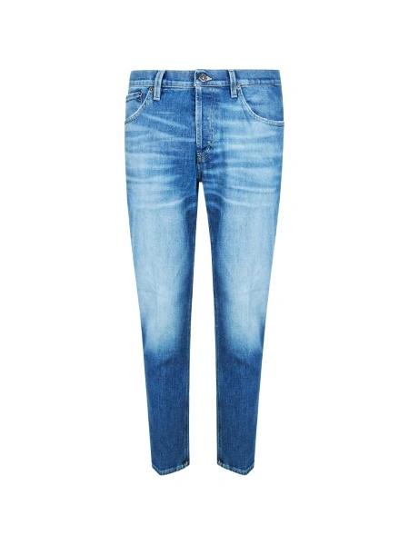 Blugi conici Dondup albastri