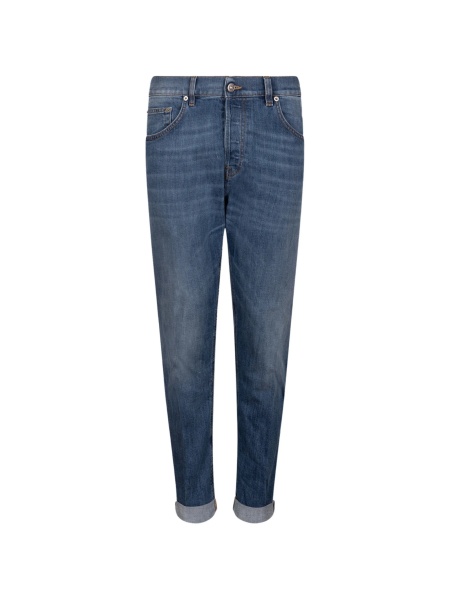 Blugi conici Dondup albastri