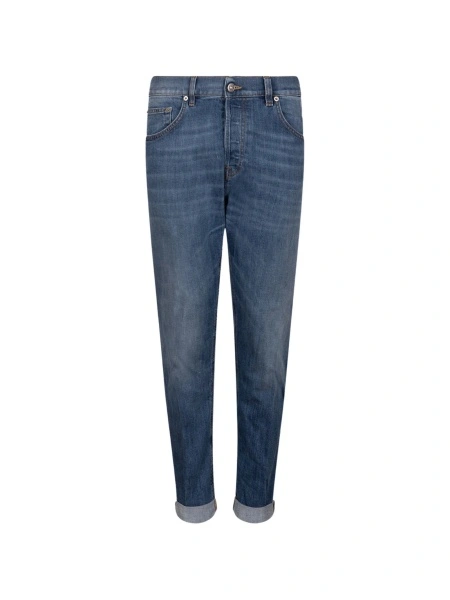 Blugi conici Dondup albastri