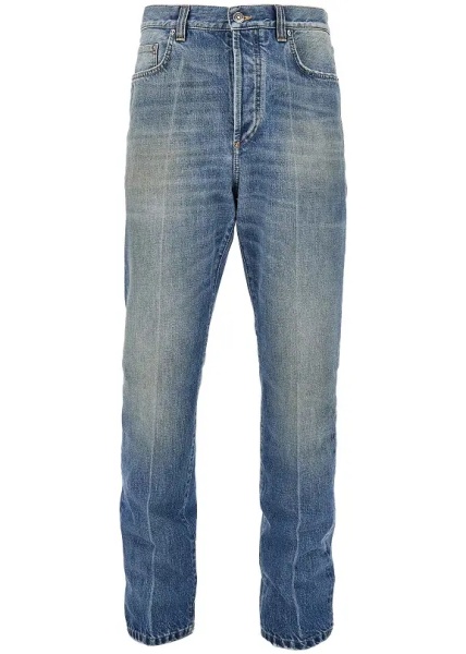 Blugi Cotton denim jeans with Medusa detail