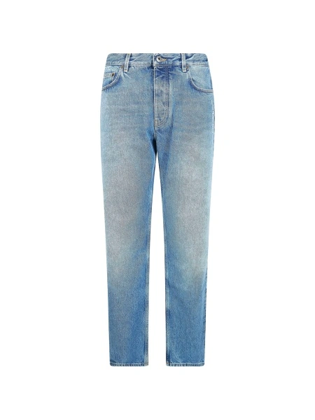 Blugi drepti Off-White albastri