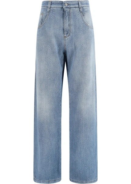 Blugi Ermanno Scervino albastri din bumbac