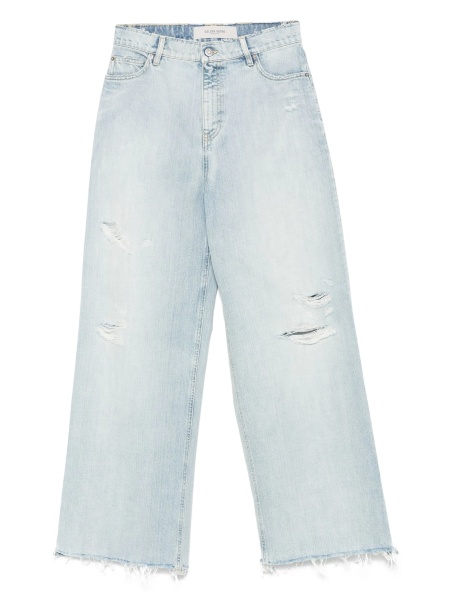 Blugi evazati Golden Goose albastri din bumbac