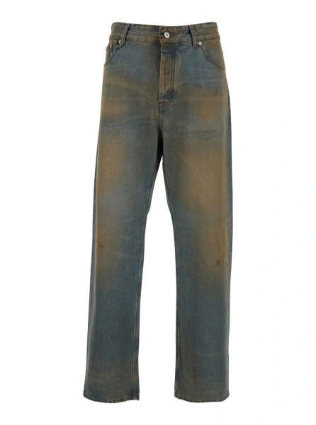 Blugi JACQUEMUS gri din denim